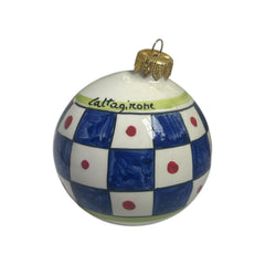 Palla di Natale in pregiata ceramica di Caltagirone (1 Pz) - diametro 8cm - Christmas ball in fine Caltagirone ceramic (1 piece) - diameter 8cm -