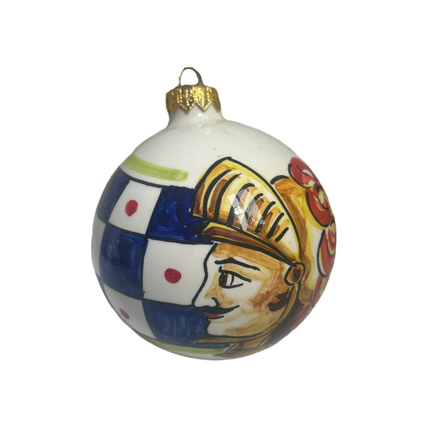 Palla di Natale in pregiata ceramica di Caltagirone (1 Pz) - diametro 8cm - Christmas ball in fine Caltagirone ceramic (1 piece) - diameter 8cm -