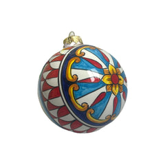 Palla di Natale in pregiata ceramica di Caltagirone - diametro 8cm - Christmas ball in fine Caltagirone ceramic - diameter 8cm -