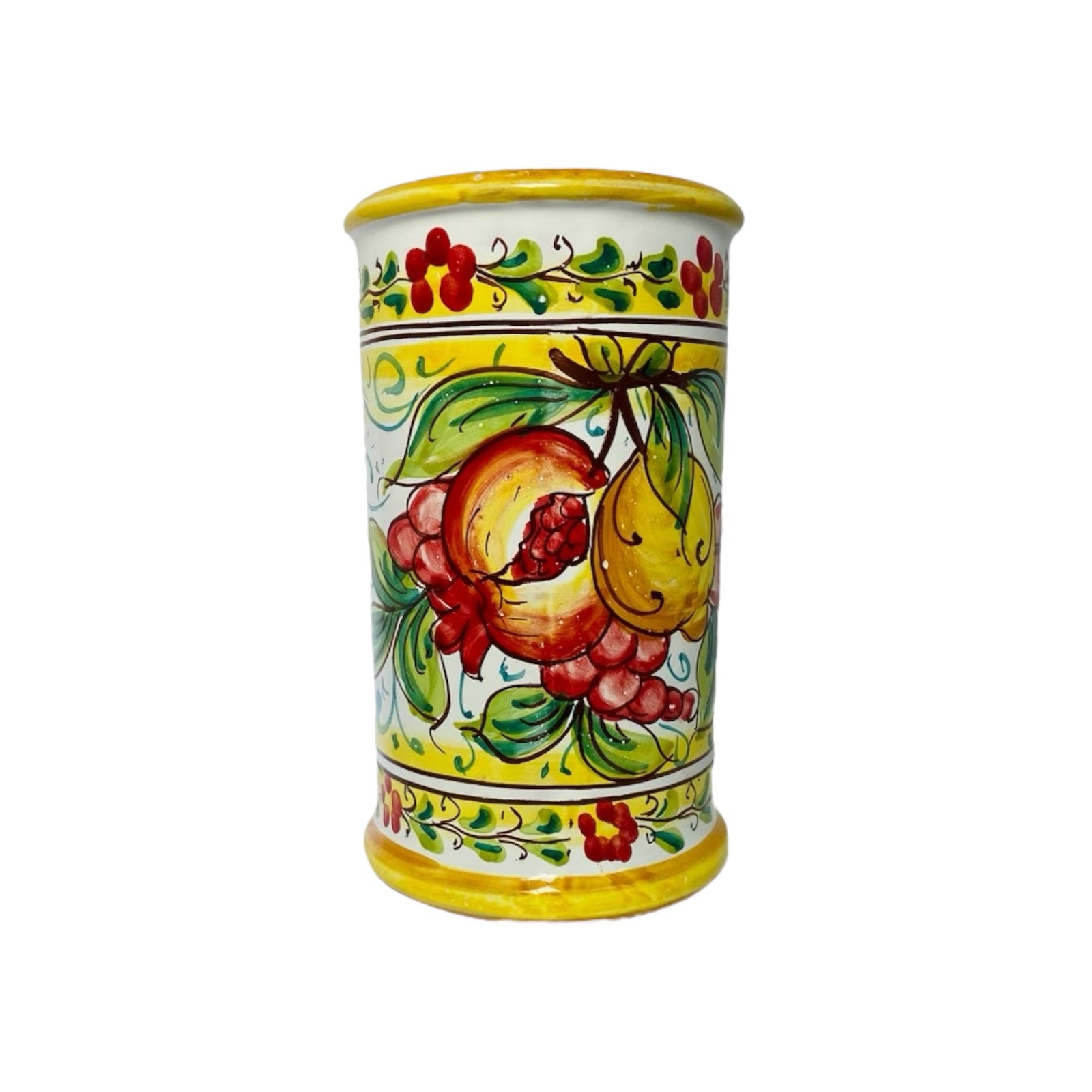 Coffee Glass Holder Size: Height 16 cm and Diameter 9 cm in Caltagirone Ceramic