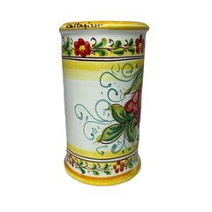 Coffee Glass Holder Size: Height 16 cm and Diameter 9 cm in Caltagirone Ceramic