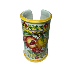 Coffee Glass Holder Size: Height 16 cm and Diameter 9 cm in Caltagirone Ceramic