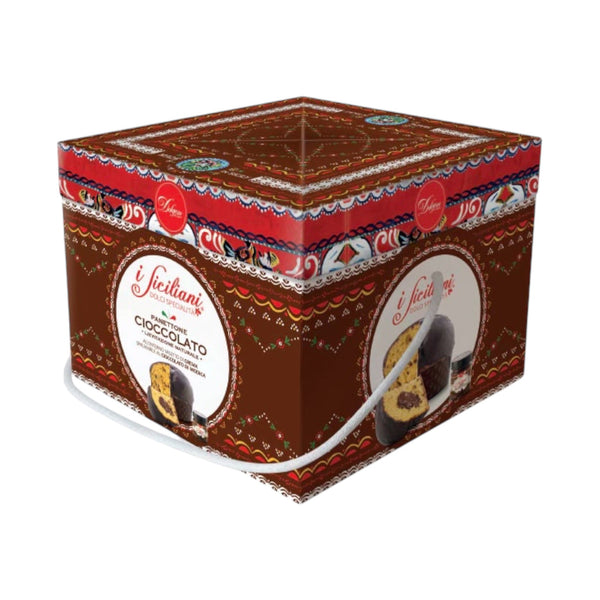 DOLGAM I Siciliani 
Panettone Chocolate 800g With Chocolate Cream Piping Bag