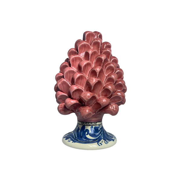 Pine Cone | Pigna Siciliana Coral Color in Caltagirone Ceramic 17cm height