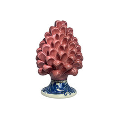 Pine Cone | Pigna Siciliana Coral Color in Caltagirone Ceramic 17cm height