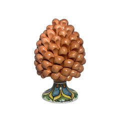 Pine Cone | Pigna Siciliana Salmon Color in Caltagirone Ceramic 15cm height