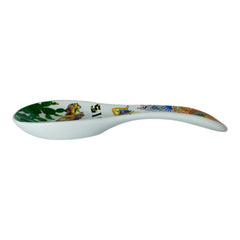 Spoon Rest in Ceramic, h 25 cm approx. Decorated With Sicily Themed Elements