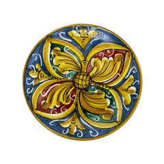 Ornamental Plate in fine Sicilian Ceramic, to Hang, diameter 16cm, height 2.5cm