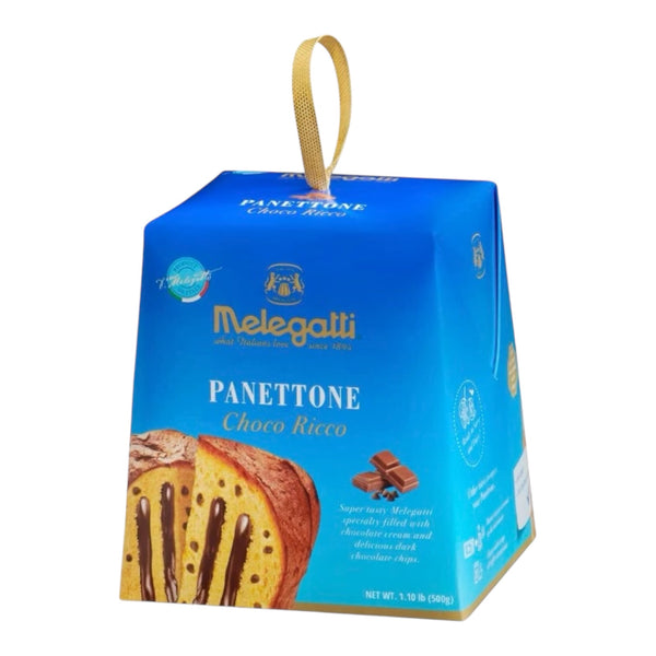 Melegatti Panettone Choco Ricco With Chocolate cream and chocolate Chips 500g