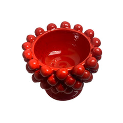 Caltagirone Mezza Pigna Vase, Red Color - Ø approx. 12 cm.