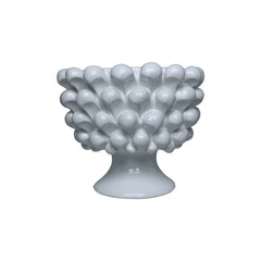 Caltagirone Mezza Pigna Vase, White Color - Ø approx. 12 cm.