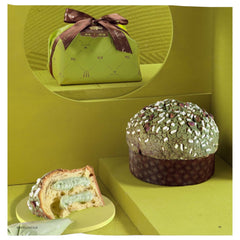 Panettone With Sicilian Pistachio Cream with Piping Bag 2.2lb By Fratelli Sicilia