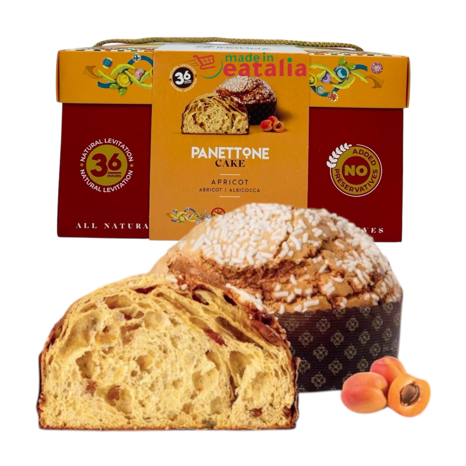 Artisanal Apricot Panettone Cake 2.2lb by Inglima