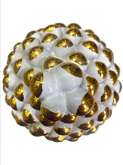 Pine Cone in fine Caltagirone Ceramic 24k Pure GOLD Tips 
15cm.