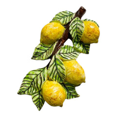 Bunch of Lemons in fine Caltagirone ceramic - Measures about h 40x20 cm