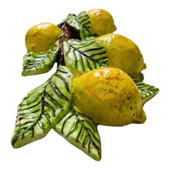 Bunch of Lemons in fine Caltagirone ceramic - Measures about h 40x20 cm