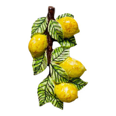 Bunch of Lemons in fine Caltagirone ceramic - Measures about h 40x20 cm