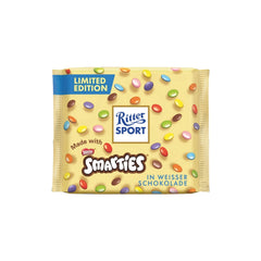 White Chocolate Bar With Smarties By Ritter Sport 100g