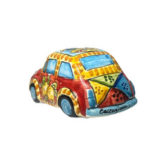 Fiat 500 Vehicle in Ceramic from Caltagirone 11x6.5x7cm