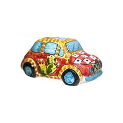 Fiat 500 Vehicle in Ceramic from Caltagirone 11x6.5x7cm