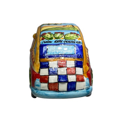 Fiat 500 Vehicle in Ceramic From Caltagirone 17x8x8cm