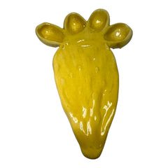 Sicilian Ceramic Wall Prickly Pear Shovel, h 20 cm x 13 cm approx. Yellow color