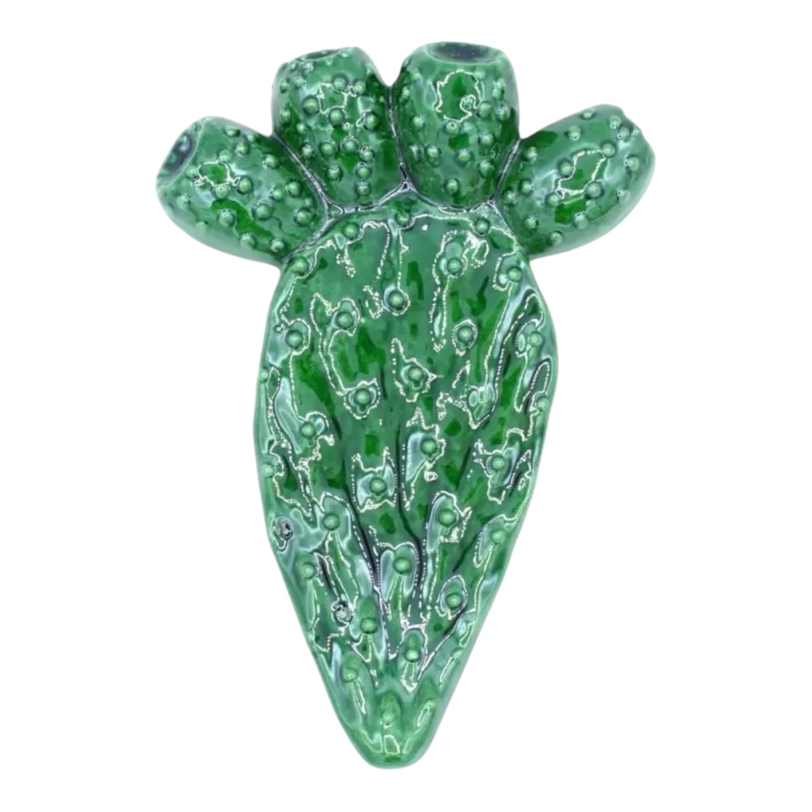 Sicilian Ceramic Wall Prickly Pear Shovel, h 20 cm x 13 cm approx.
Green color