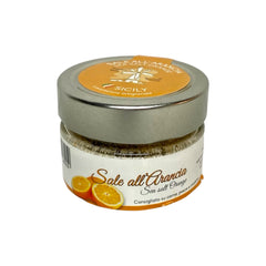 Trapani Sale Sale all’arancia 
Sea salt orange Glass jar 
90g