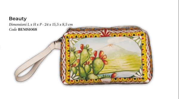 Pikla Sicilian Landscape Beauty Case – A Vibrant Blend of Art and Function