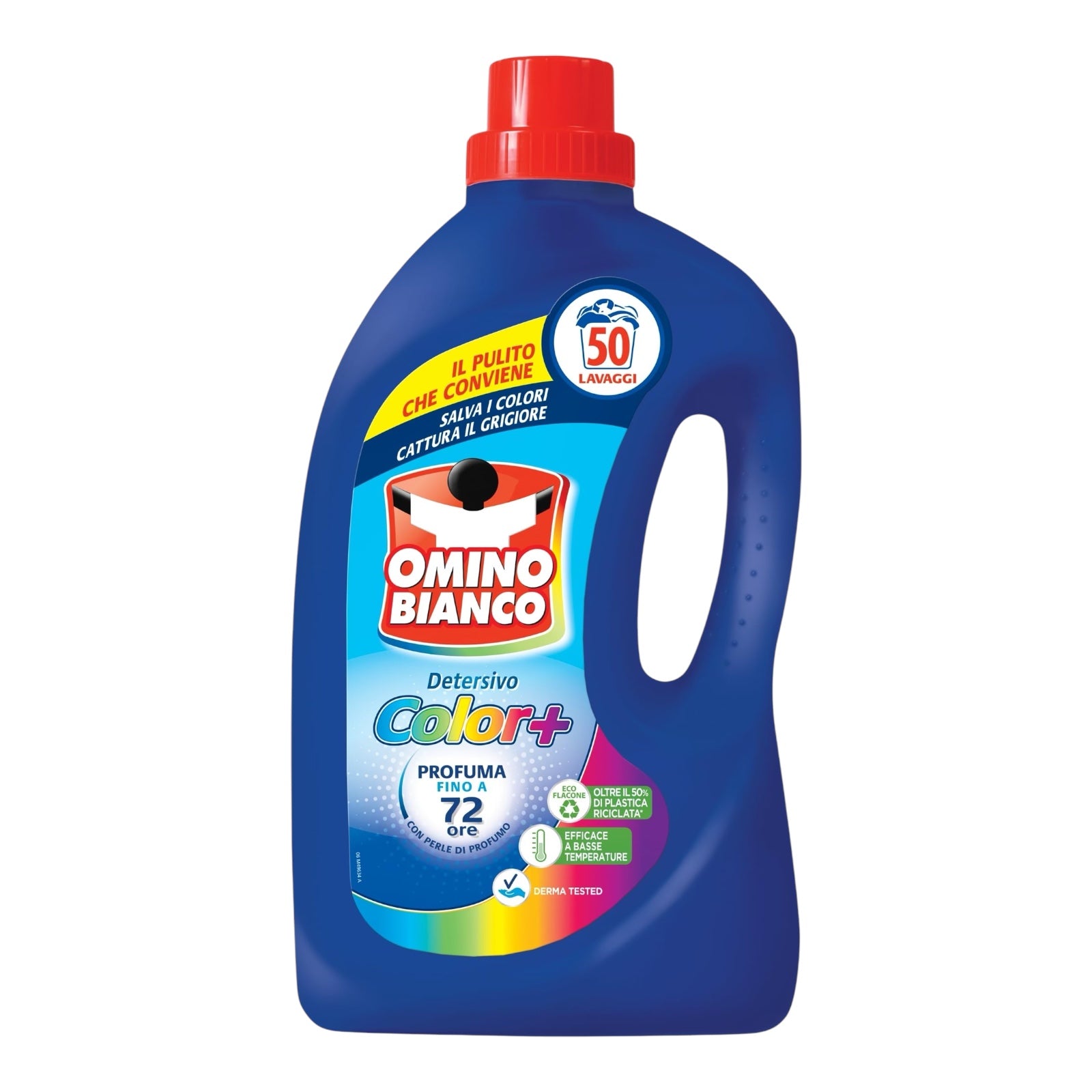 Omino Bianco - Color+ Safe Liquid  Detergent Washer, 50 Washes, Specific for Coloured Clothes, Technology Saves Colors and Captures Gray, 2000 ml