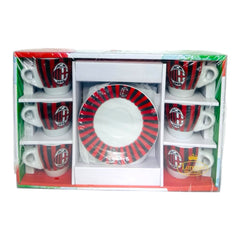 Set of 12 Espresso Cups & Saucers, Service For Six A.C. Milan