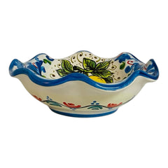 Scalloped Bowl in Fine Sicilian Ceramic Ø approx. 13 cm