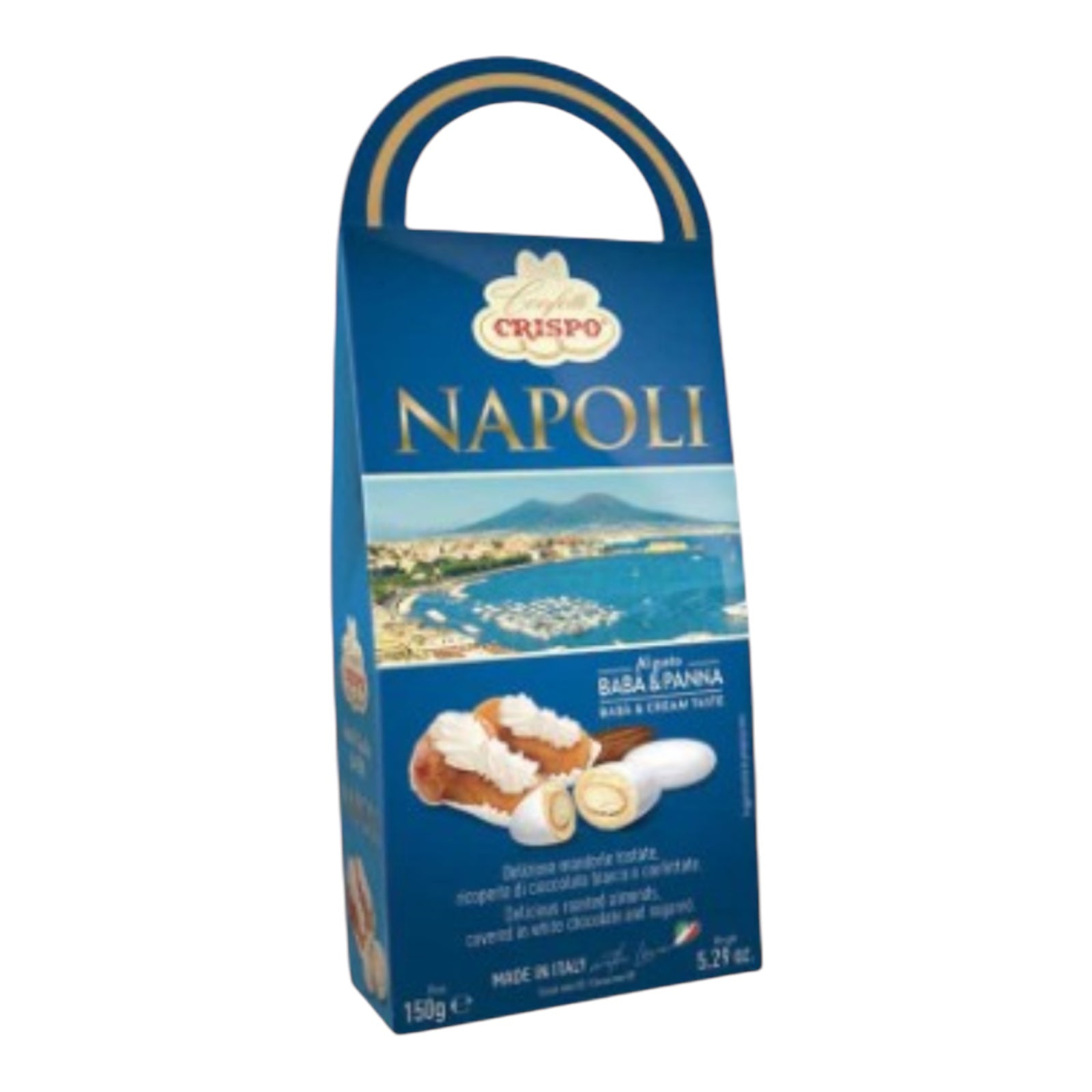 Crispo Napoli Baba&Panna Almonds Jordan in White Chocolate 150g Italy