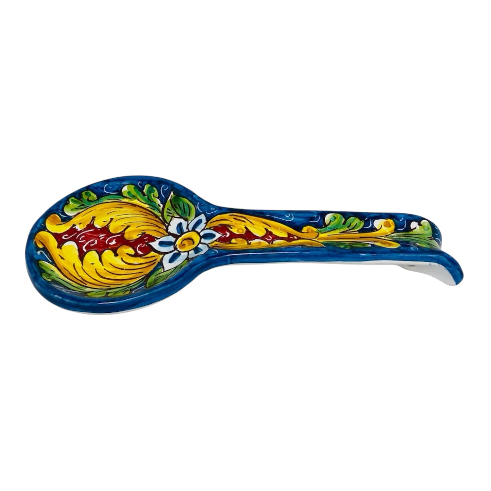 Spoon Rest in fine Sicilian Ceramic 37x12cm