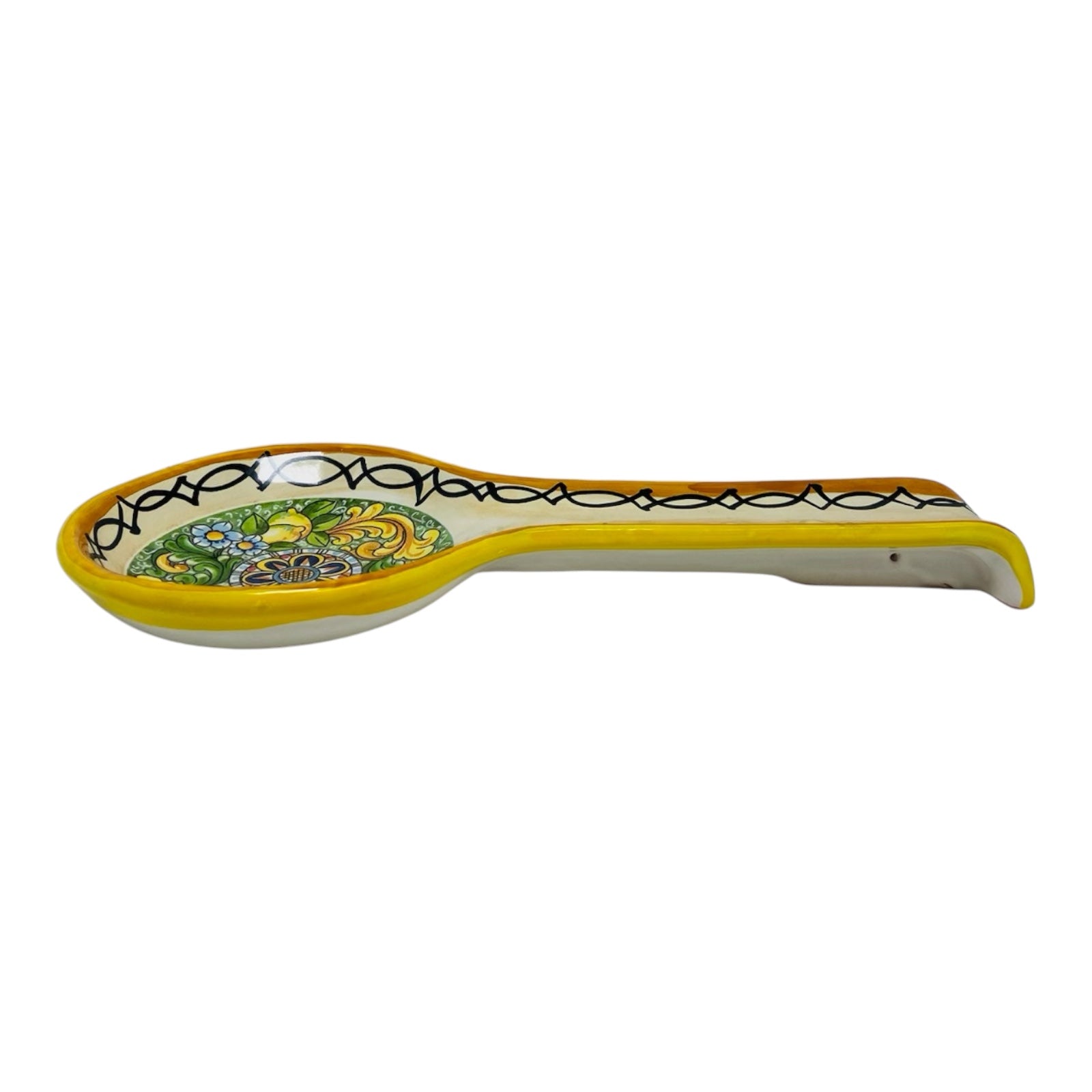 Spoon rest in fine ceramic, in various decorations, approx. 27 x 12 cm