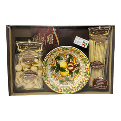 Gift Box Fabbrica della Pasta Conchiglioni and Linguine With one Ceramic Plate