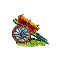 Sicilian Cart in Caltagirone Ceramic 11x8cm