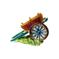 Sicilian Cart in Caltagirone Ceramic 11x8cm