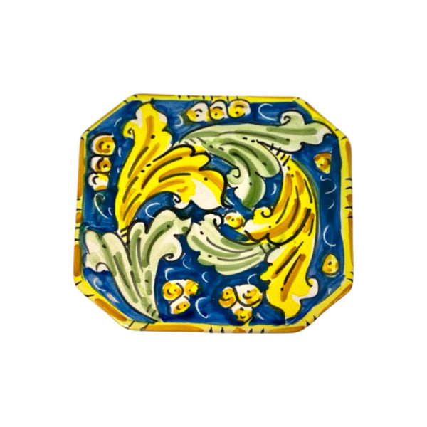 Caltagirone ceramic trivet Blue approx. 12 x 12 cm