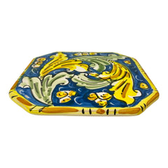 Caltagirone ceramic trivet Blue approx. 12 x 12 cm