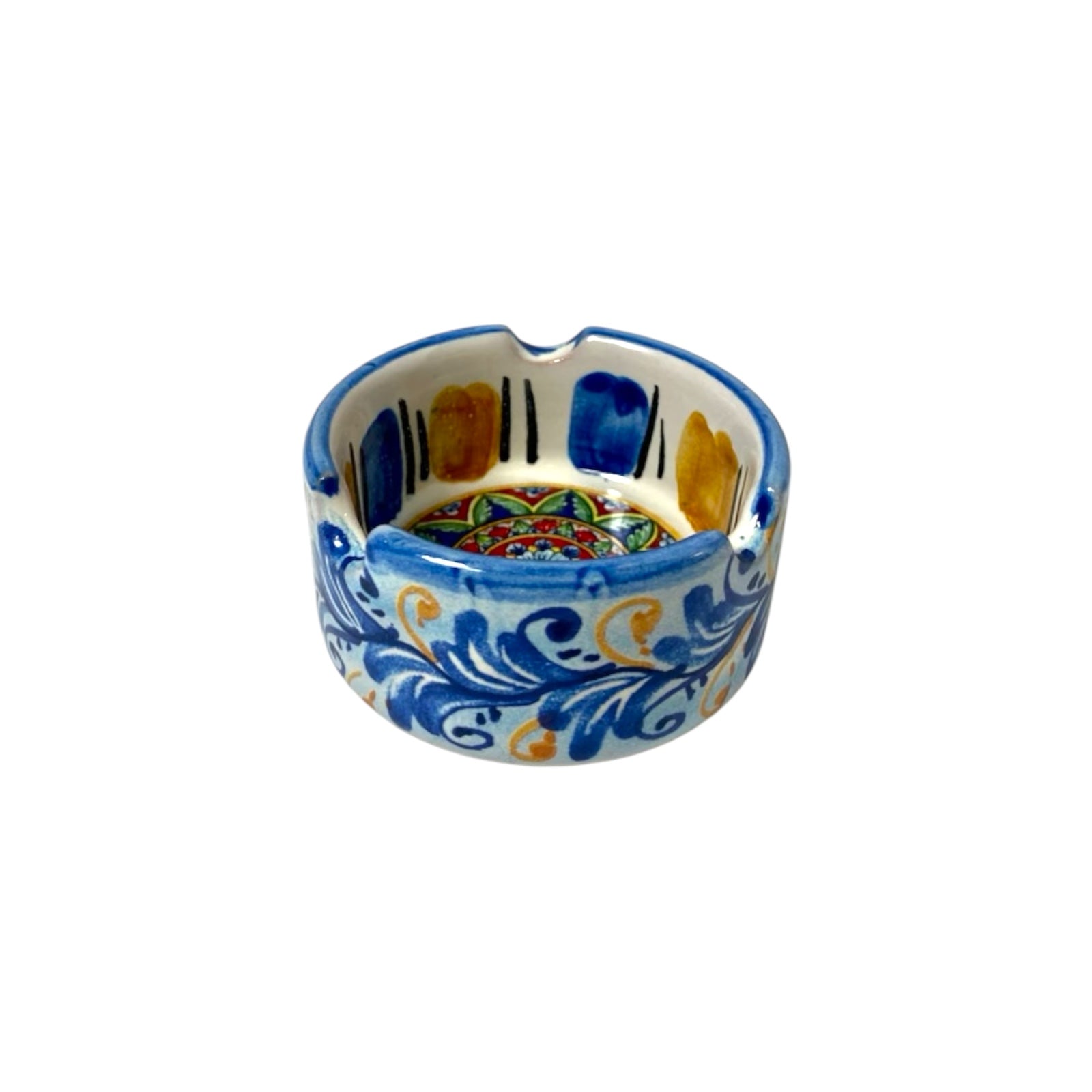 Sicilian ceramic ashtray Blue - cm 5