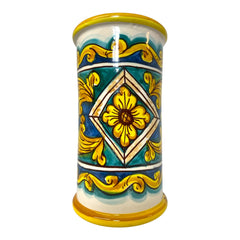 Plastic Cups Holder in Fine Caltagirone Ceramic 20cm