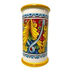 Plastic Cups Holder in Fine Caltagirone Ceramic 20cm