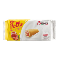 Mini Rolls with Strawberry Jam 180g By Balconi