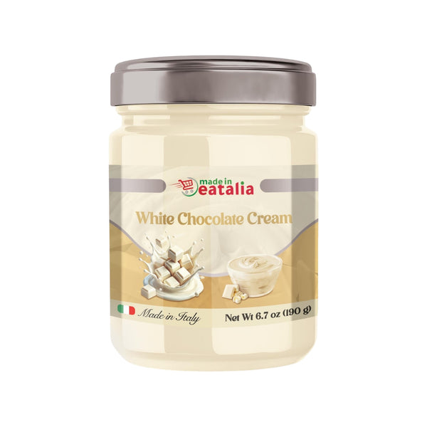 Made in Eatalia White Chocolate Cream – Smooth & Velvety Italian Spread (190g)