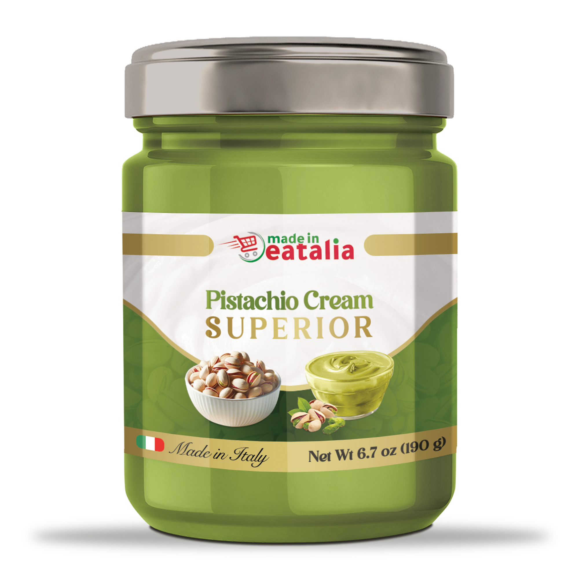 Made in Eatalia Pistachio Cream Superior – 45% Pistachios (190g)