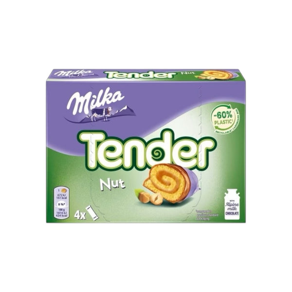 Milka Tender Chocolate Covered Rolls With Hazelnut Filling 4pcs