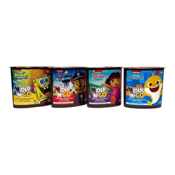Random (1 unit) Nickelodeon Dip n' Go Breadsticks With Hazelnut Cocoa Spreda (55g)