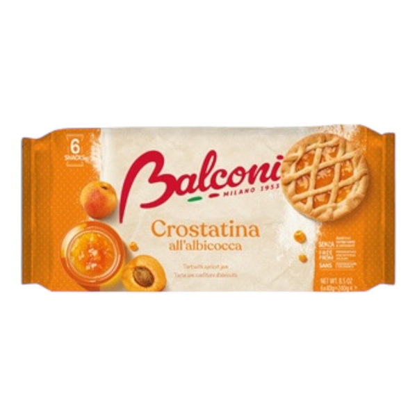 Balconi Crostatine Albicocca / Apricot 6pz X40gr = 240g