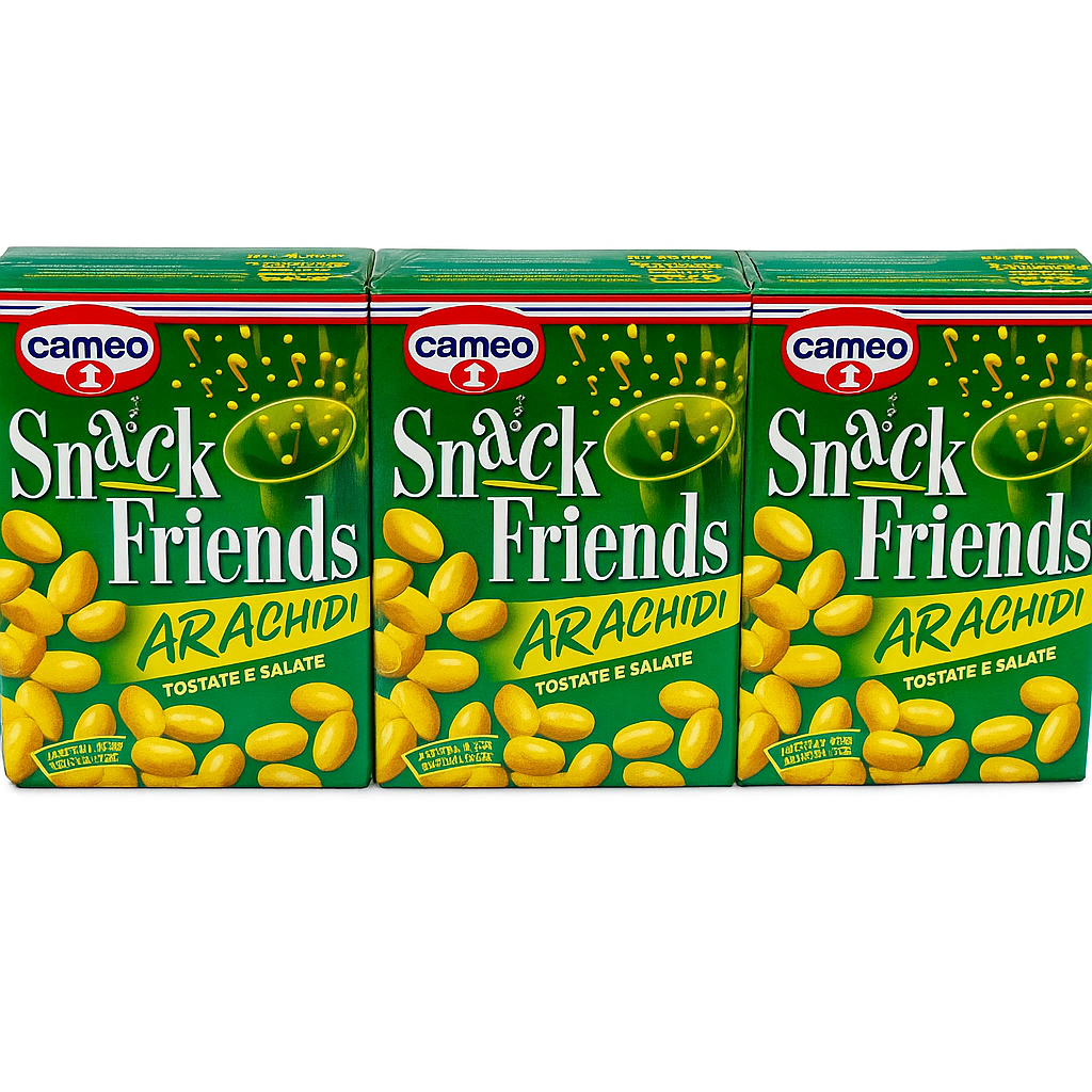 Cameo Snack Friends Arachidi Roasted and Salted Peanuts 40gx3